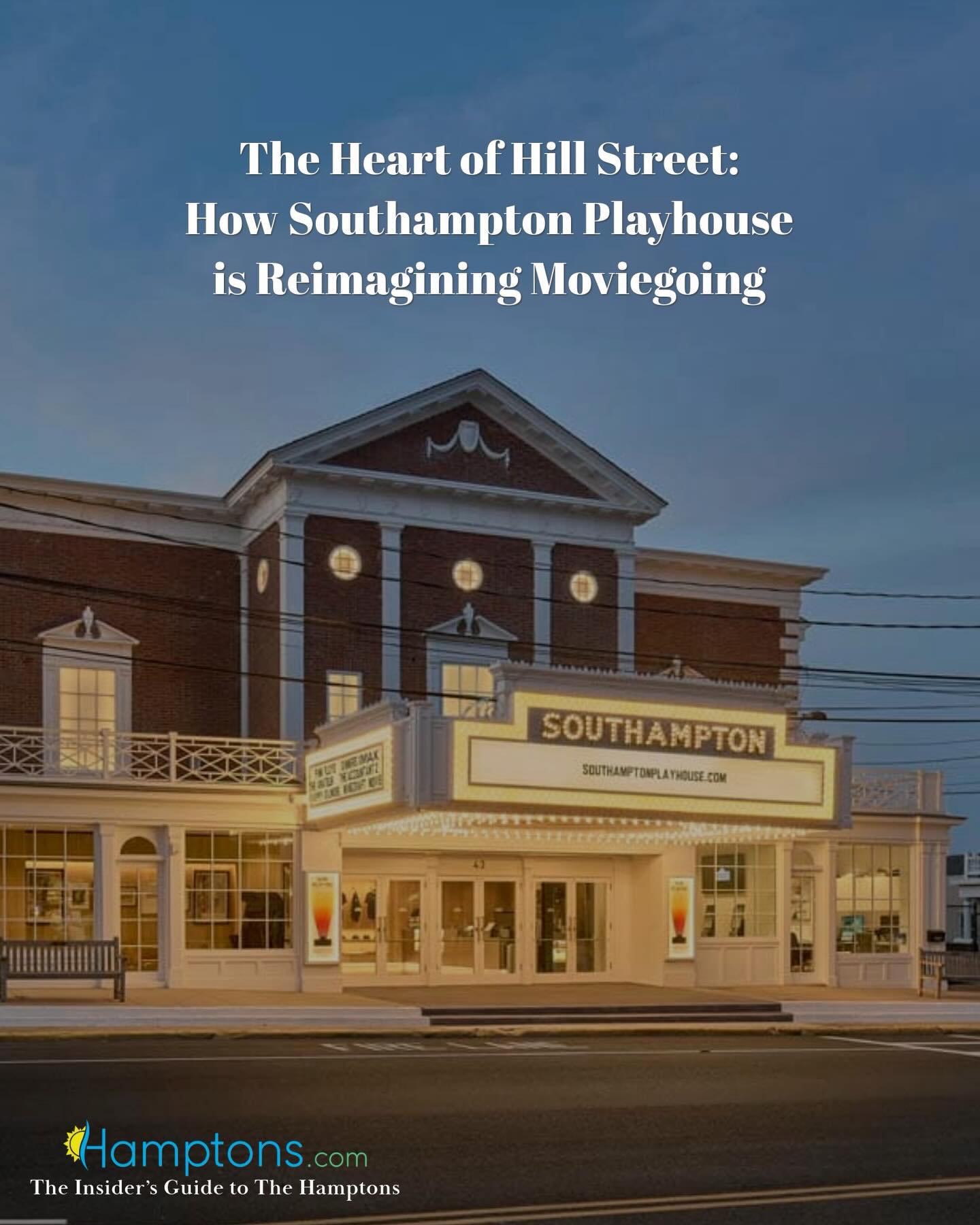 The Southampton Playhouse, located at 43 Hill Street in Southampton, has quickly reestablished itself as one of the East End’s most vibrant cultural spaces. After an extensive renovation and a reimagining of its mission, the beloved historic theater is once again bringing people together through film, conversation, and community.
Under the leadership of Executive Director Maria A. Ruiz Botsacos and Artistic Director Eric Kohn, the Playhouse has evolved into a dynamic hybrid of state-of-the-art cinema and community arts hub—offering everything from IMAX blockbusters and 35mm classics to live performances, themed series, and exclusive talks with filmmakers.
Read the full interview at Hamptons.com (Link in Bio)
.
.
.
.
#southampton #southamptonplayhouse #hamptons #film The Southampton Playhouse, located at 43 Hill Street in Southampton, has quickly reestablished itself as one of the East End’s most vibrant cultural spaces. After an extensive renovation and a reimagining of its mission, the beloved historic theater is once again bringing people together through film, conversation, and community.
Under the leadership of Executive Director Maria A. Ruiz Botsacos and Artistic Director Eric Kohn, the Playhouse has evolved into a dynamic hybrid of state-of-the-art cinema and community arts hub—offering everything from IMAX blockbusters and 35mm classics to live performances, themed series, and exclusive talks with filmmakers.
Read the full interview at Hamptons.com (Link in Bio)
.
.
.
.
#southampton #southamptonplayhouse #hamptons #film