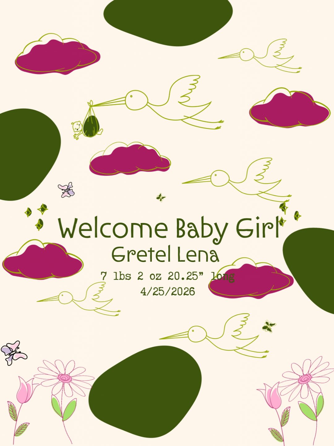 What a gift it is to walk with families through birth after birth. Even more special is when a family I cared for as a student midwife asks me to return for their next journey as their primary midwife.Their pregnancy journey stretched well into the 42nd week, filled with heartfelt and some tough conversations. The excitement was palpable—after so many boys in the family, almost everyone was hoping and praying for a little girl. The sisters especially couldn’t wait to snuggle and dress up their, hopefully, new baby sister. Even though a little boy would have been equally as loved.It seems God knew they all had waited long enough.In true precipitous fashion, this sweet baby GIRL made her entrance earthside in record time—labor lasting just 2 hours and 4 minutes. She didn’t give her mama much warning before arriving!Witnessing this couple welcome their newest bundle of joy was an absolute blessing. By the end, there wasn’t a dry eye in the room. Our whole team was moved to tears by the beauty of it all.Welcome to the world sweet Gretel. You are so loved. ❤️ #GreenStorkMN #HomeBirth #ItsAGirl #BirthInBemidji #MidwiferyCare