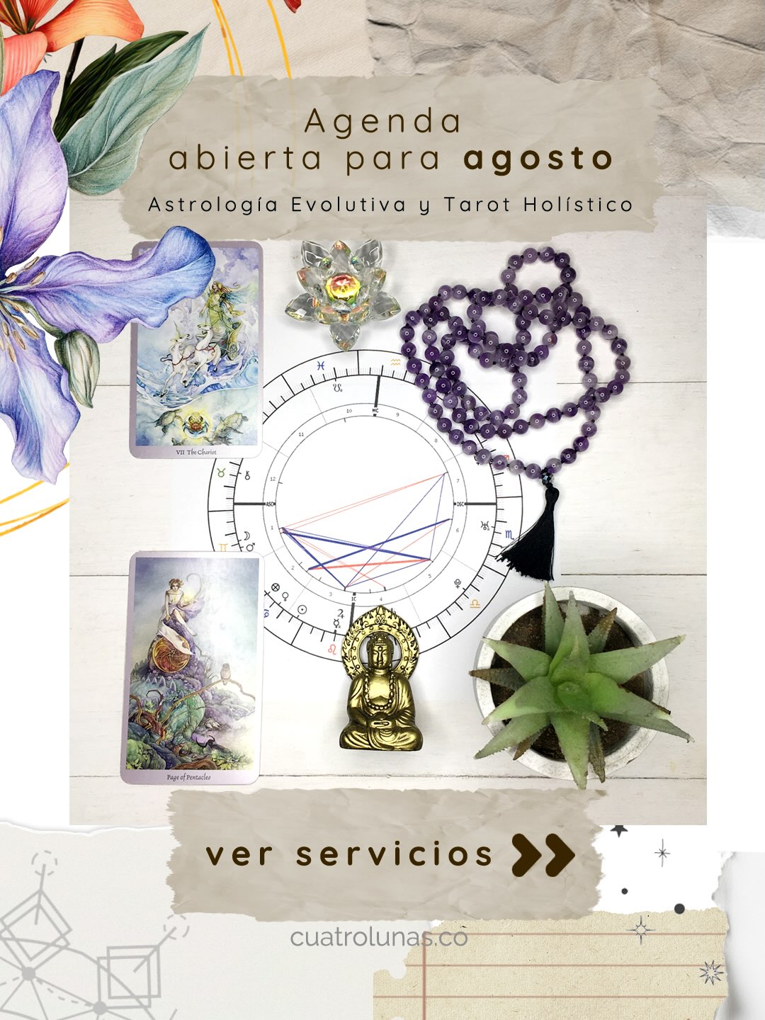 ¡La agenda de agosto ya está abierta! 🌙
Si sientes que es momento de buscar claridad o de entender mejor lo que estás viviendo, este puede ser tu mes.
La Astrología Evolutiva, el Tarot Holístico y los Rituales pueden ayudarte a entender o transformar eso que está pasando en tu vida en este momento.
Este mes es especial porque tendremos la temporada de eclipses (de hecho si quieres conectar mejor con esta energía, te invitamos especialmente a la sesión de este mes de El Umbral de la Luna) y tendremos una energía que nos invita a la renovación y a entendernos mejor.
Reserva tu consulta en cuatrolunas.co/lecturas
#TarotHolistico #AstrologiaEvolutiva #LecturaTarot #AgendaAgosto #TemporadaEclipses